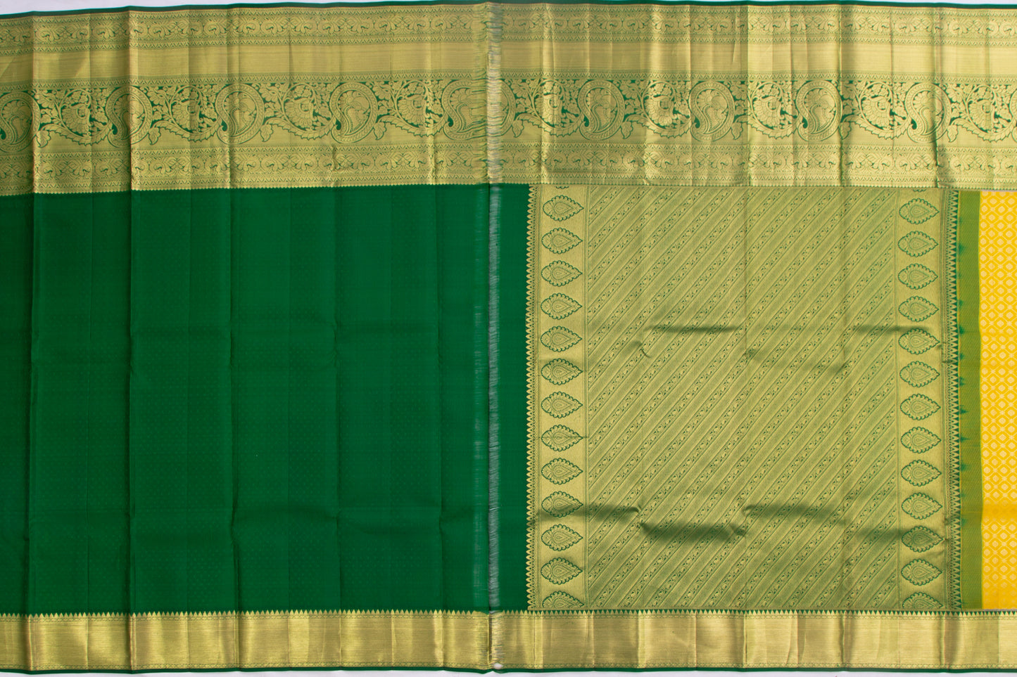 Taranga Kanchi Silk Brocade Yellow Saree