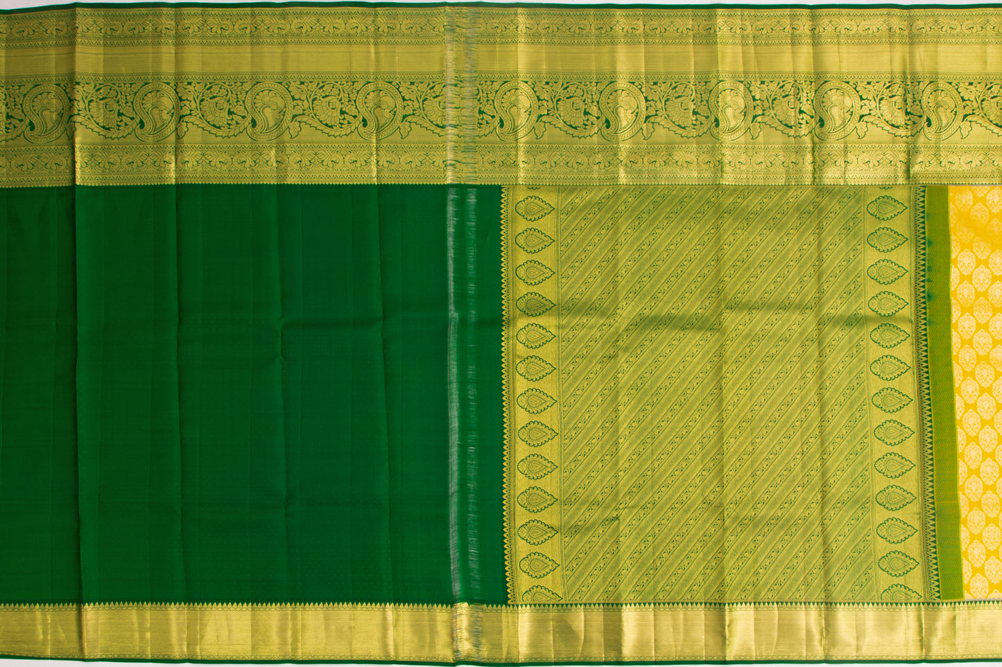 Taranga Kanchi Silk Brocade Yellow Saree