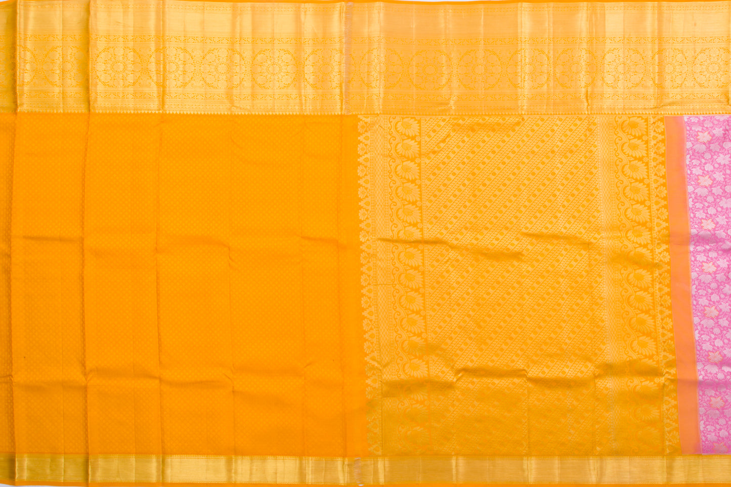 Taranga Kanchi Silk Jaal Pink Saree