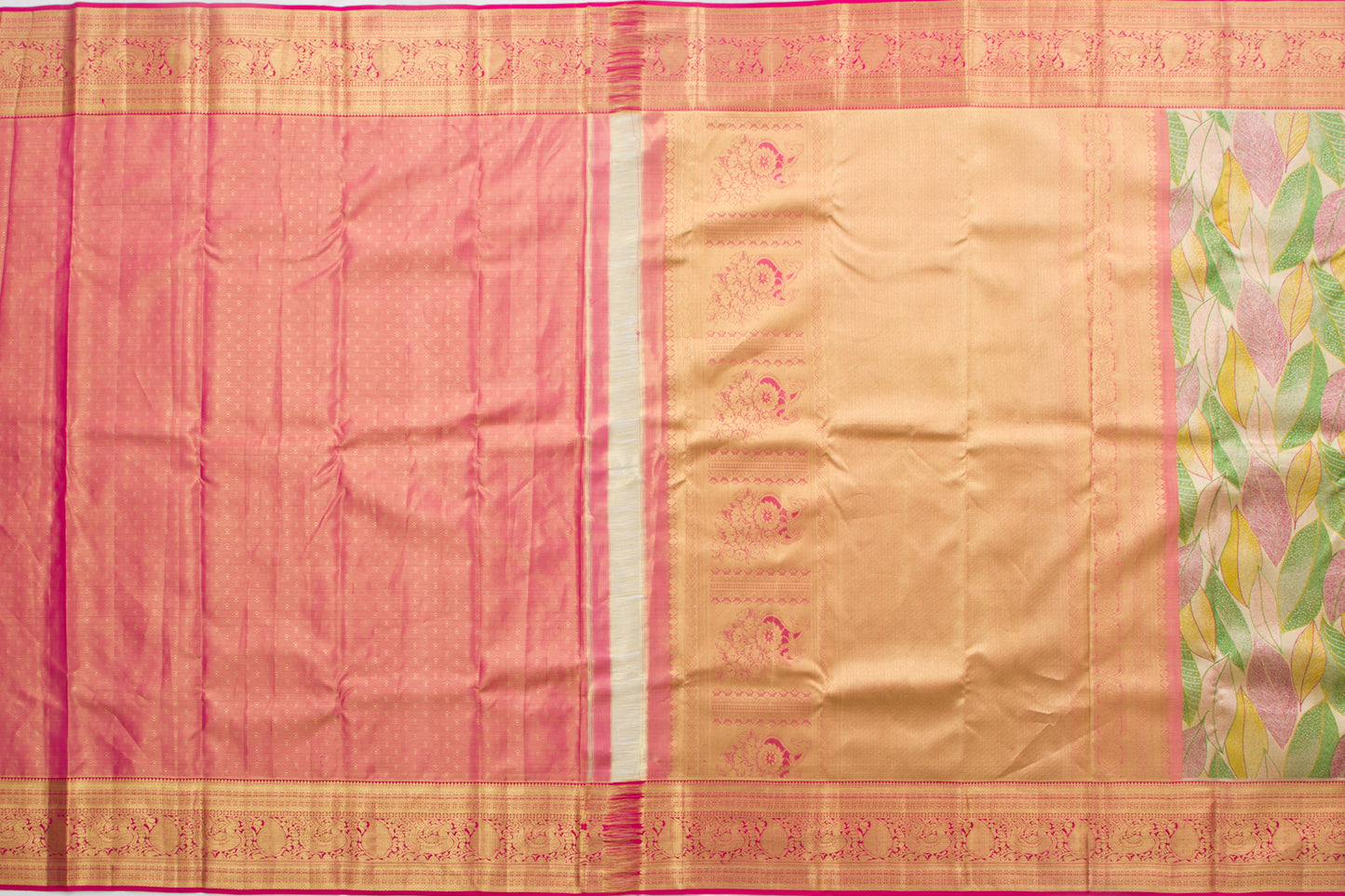 Taranga Kanchi Silk Tissue Brocade Gold Saree