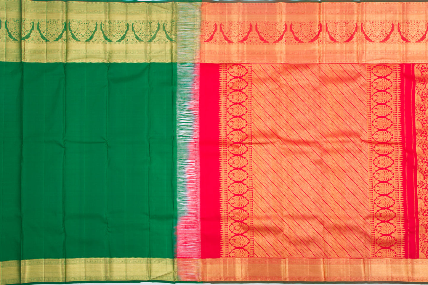 Kanchipuram Silk Jaal Red Saree