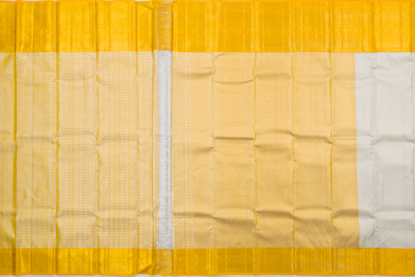 Kanchipuram Silk Jacquard Cream Saree