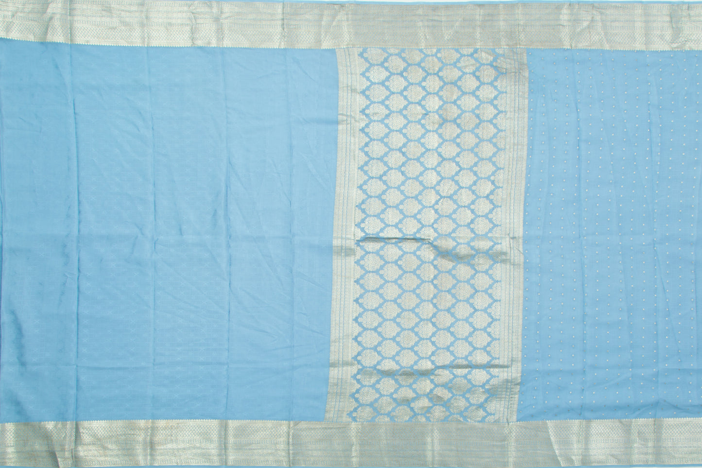 Binny Silk Butta Pastel Blue Saree