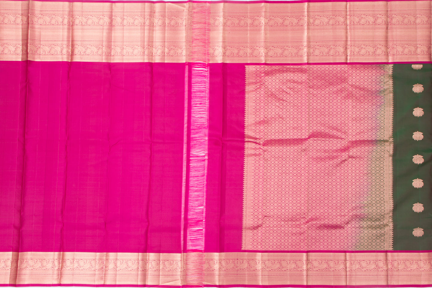 Taranga Kanchi Silk Butta Green Saree