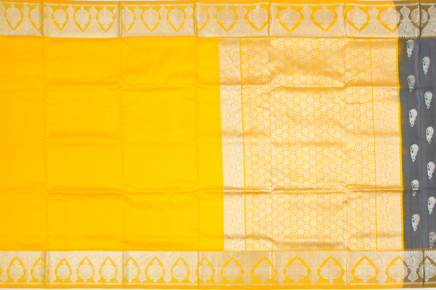 Venkatagiri Silk Brocade Grey Saree