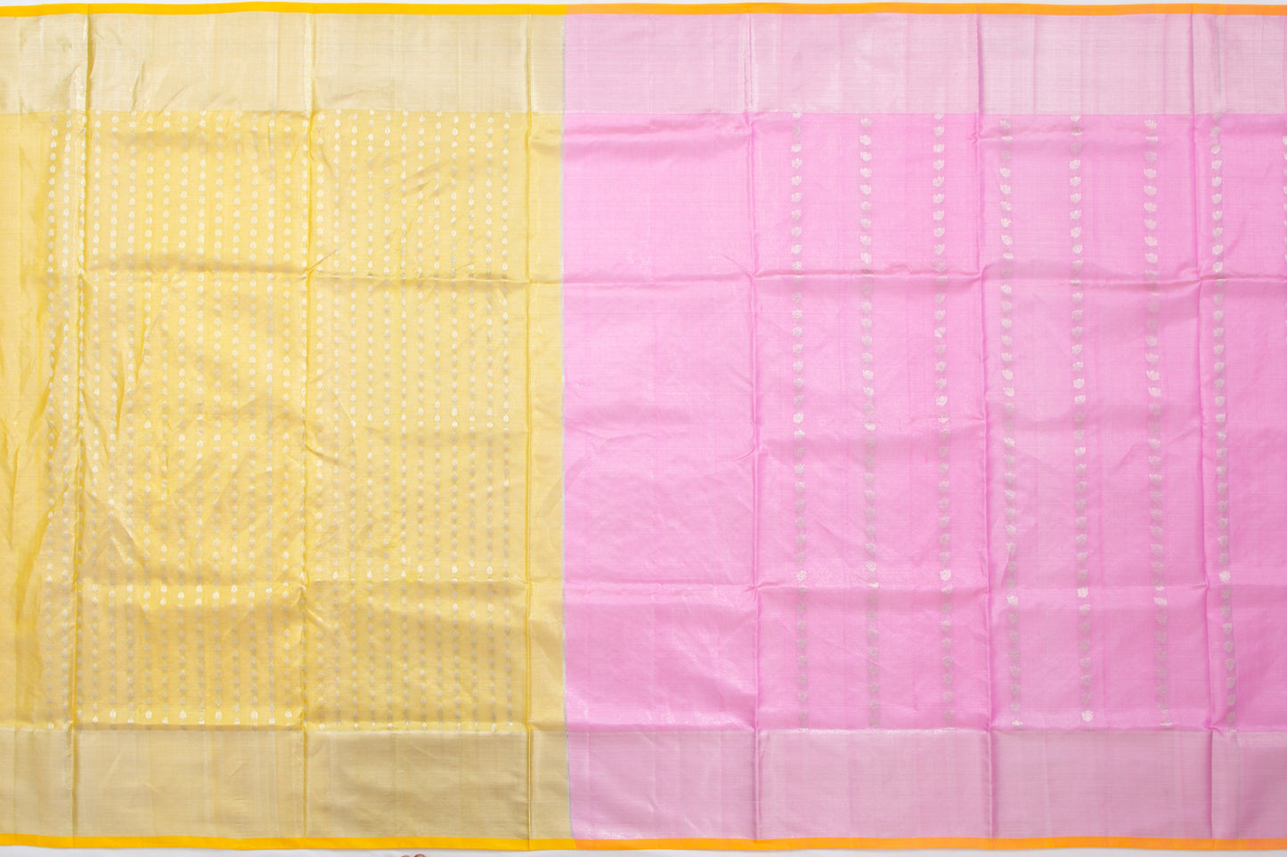 Venkatagiri Silk Tissue Brocade Pink Saree