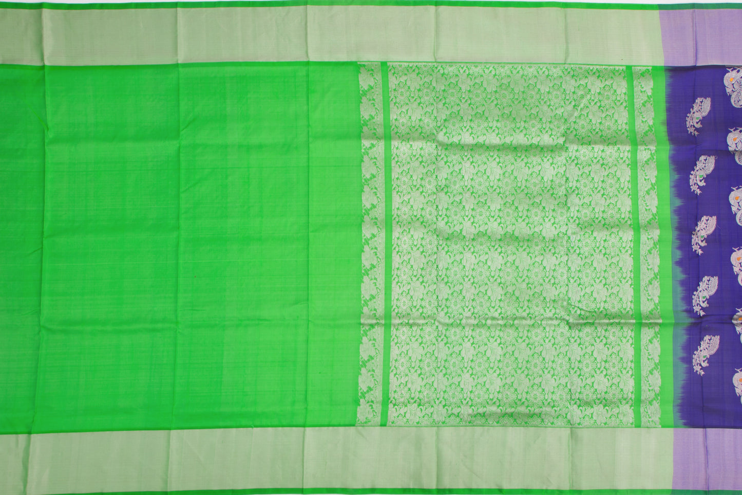 Venkatagiri Silk Butta Royal Blue Saree