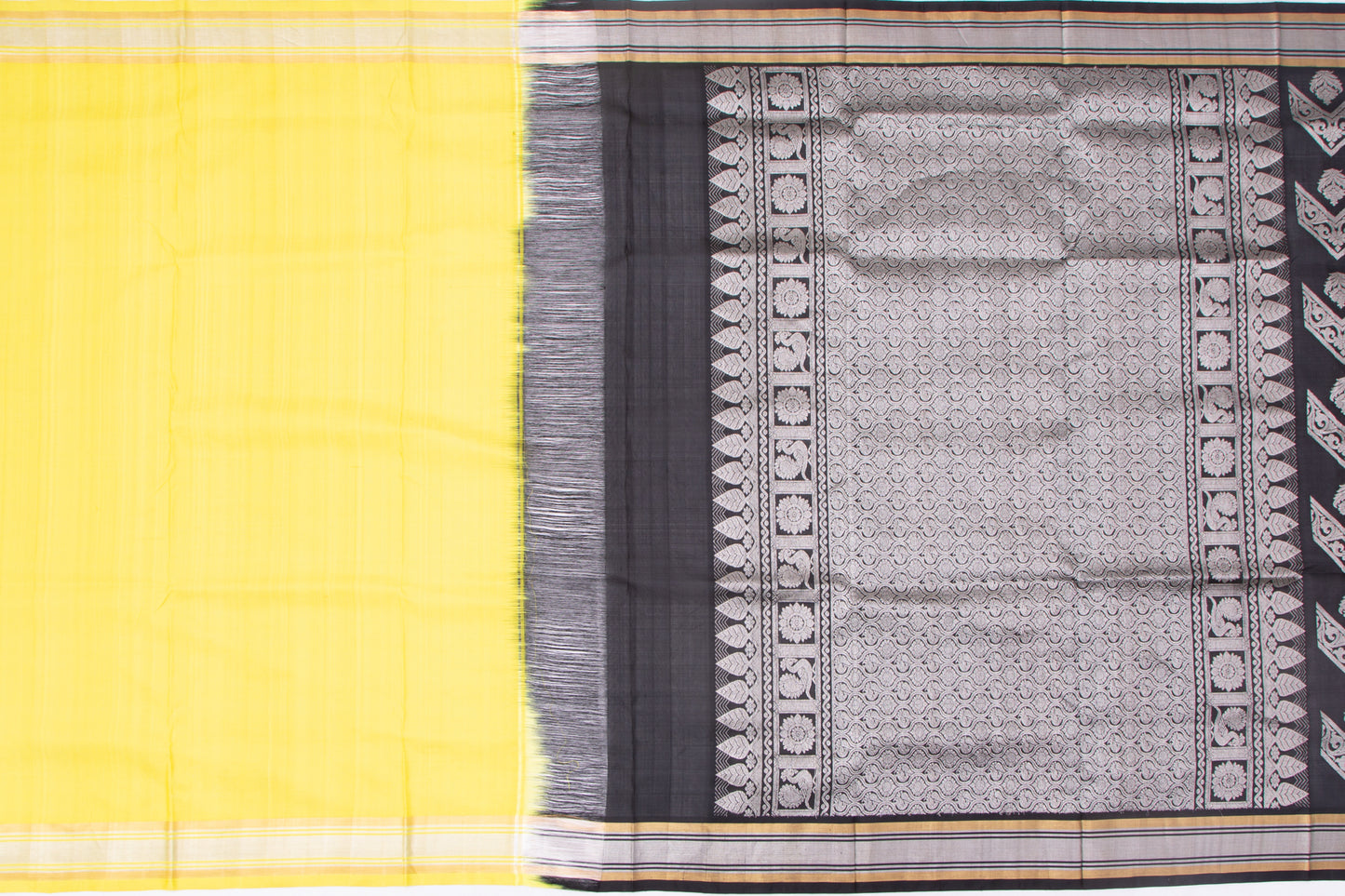 Venkatagiri Silk Brocade Black Saree