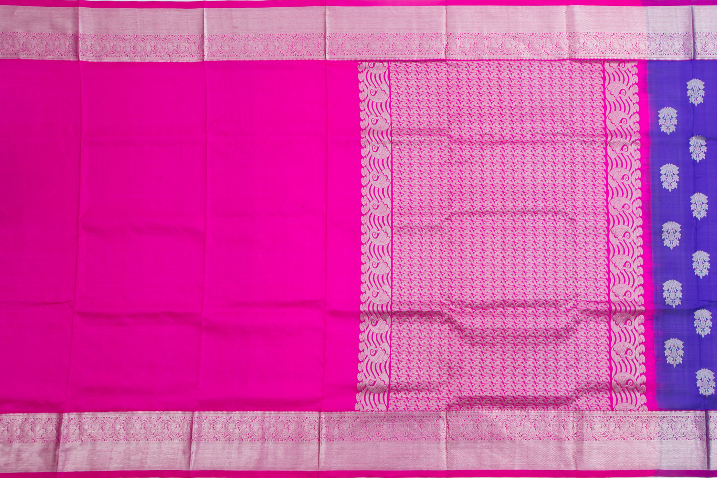 Venkatagiri Silk Butta Royal Blue Saree