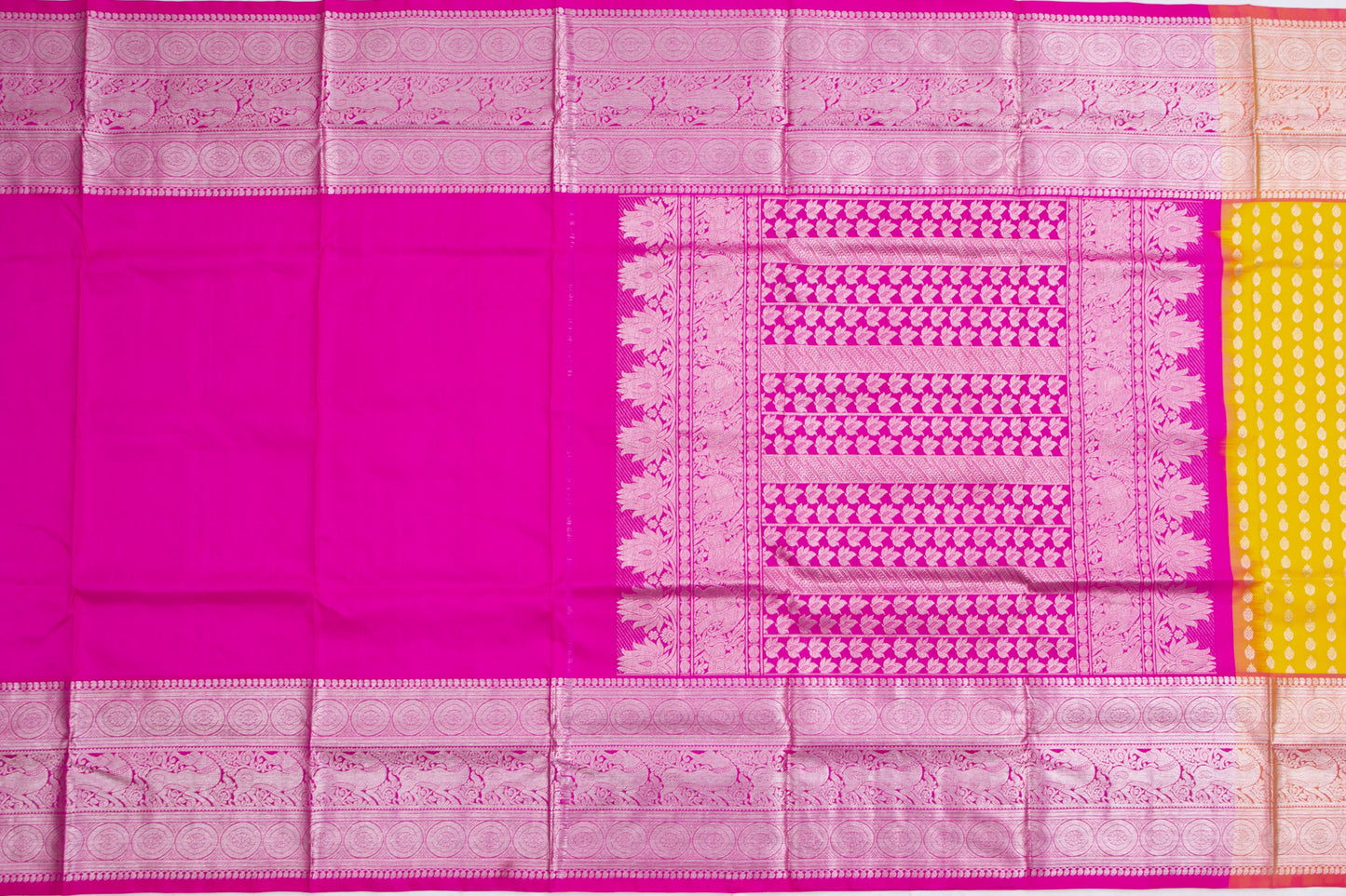 Venkatagiri Silk Brocade Yellow Saree