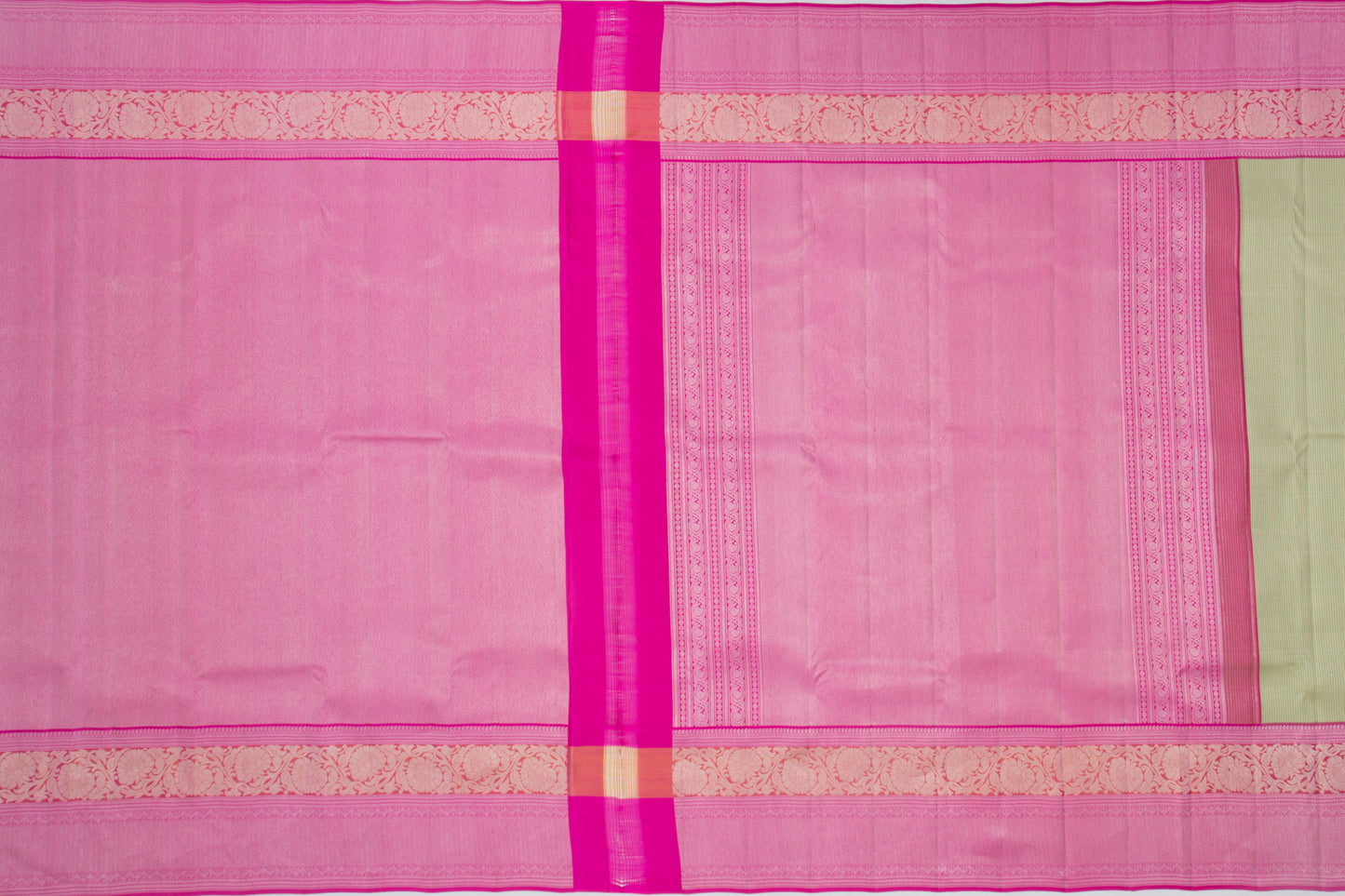 Kanchipuram Silk Brocade Pastel Green Saree