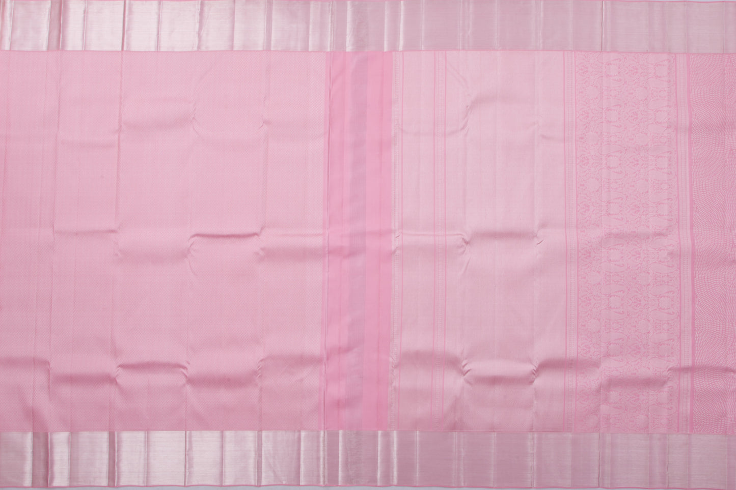 Kanchipuram Silk Brocade Pastel Pink Saree