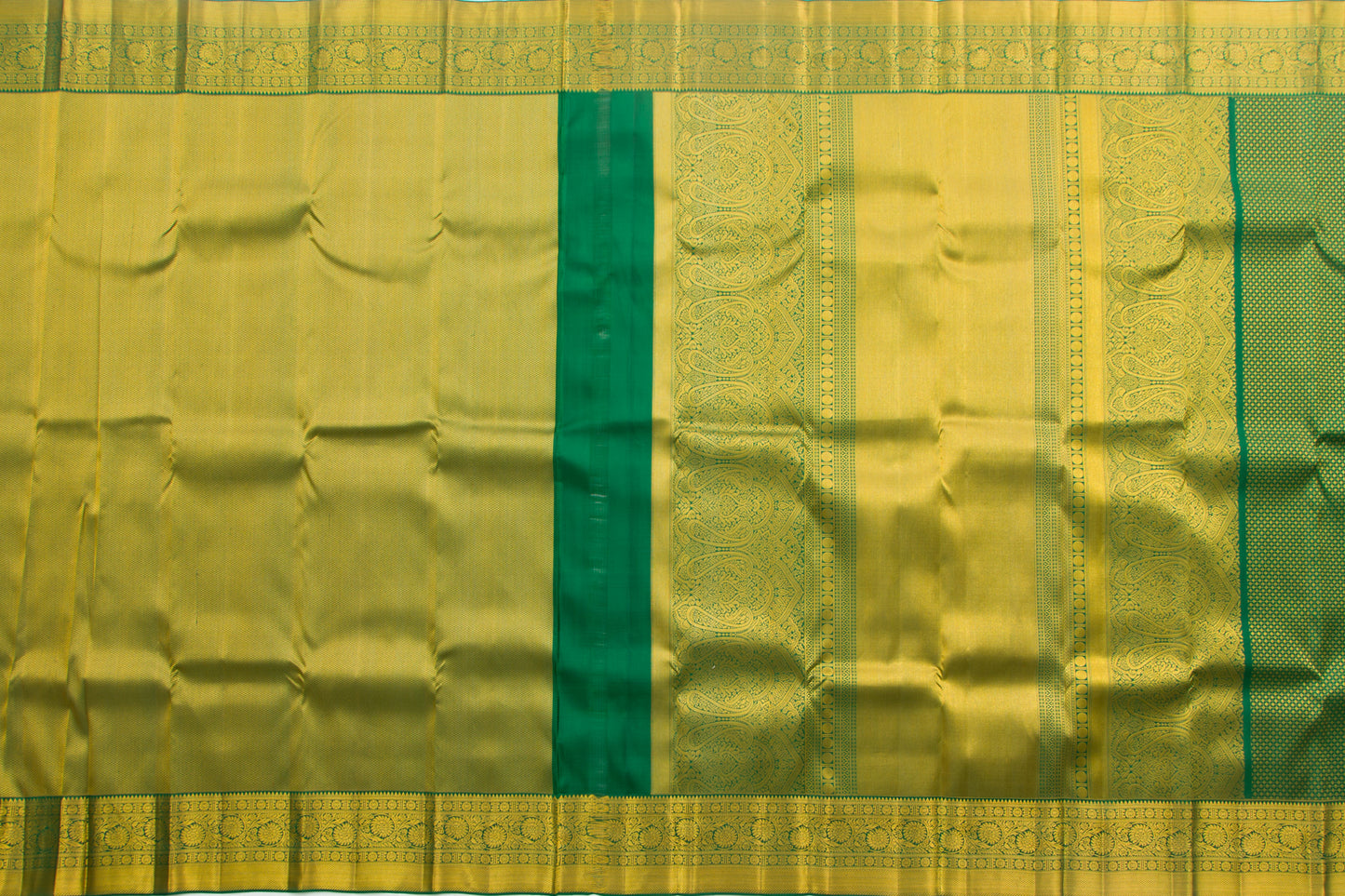 Kanchipuram Silk Brocade Green Saree