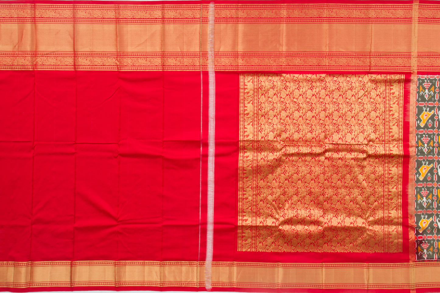 Kanchipuram Silk Ikat Grey Saree