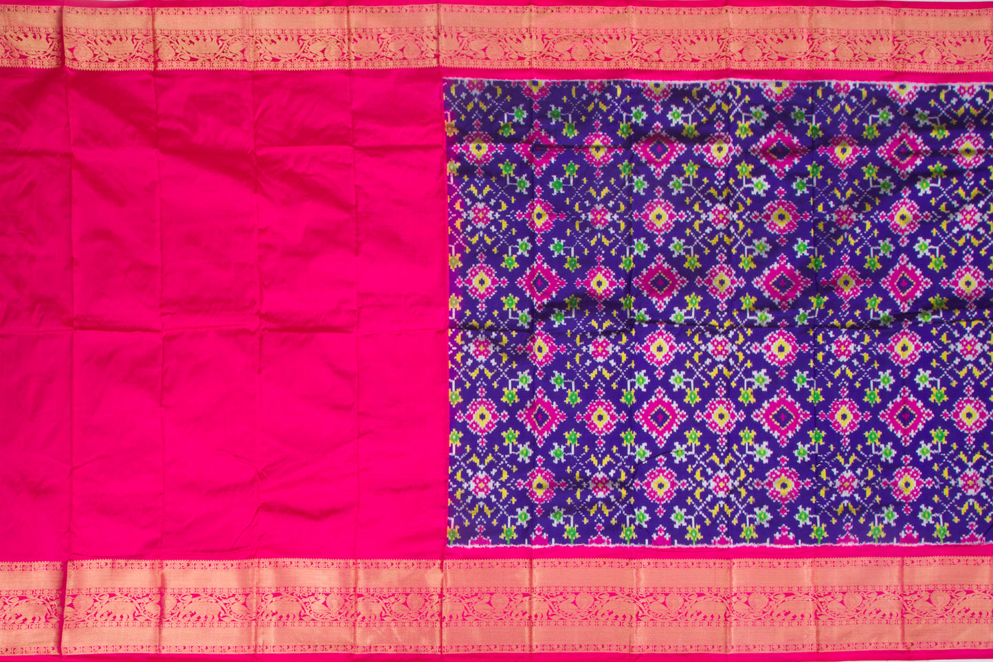 Kanchipuram Silk Ikat Blue Saree