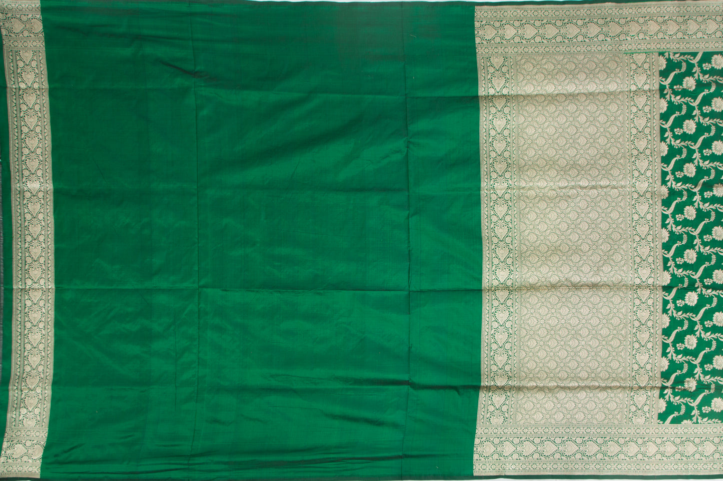Banarasi Silk Jaal Green Saree