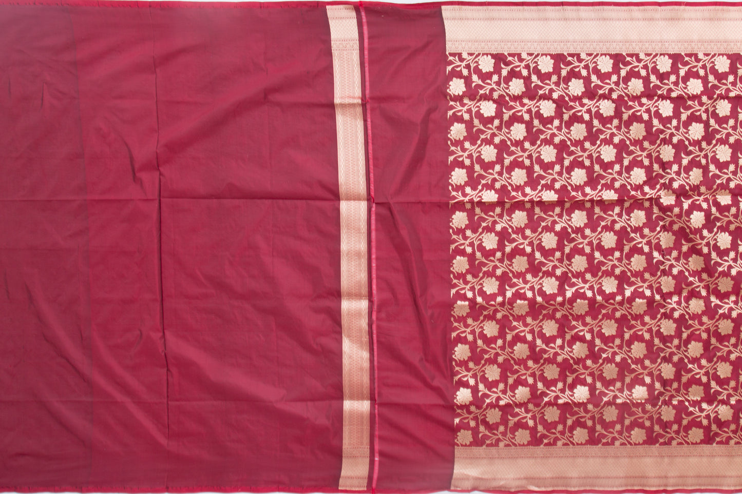 Banarasi Silk Jaal Maroon Saree