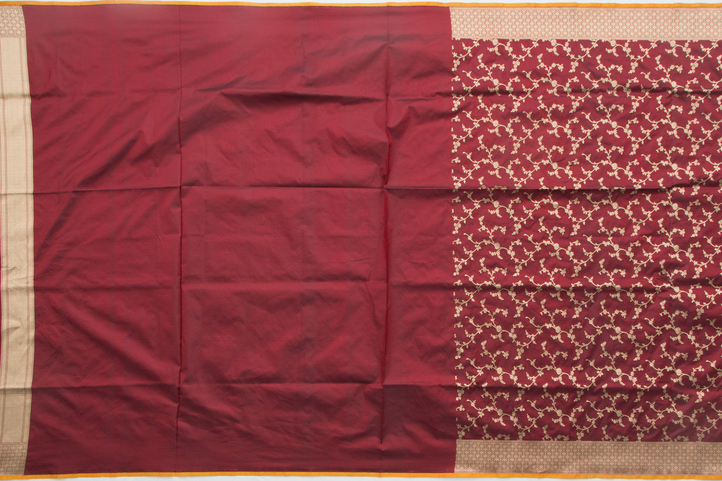 Banarasi Silk Jaal Maroon Saree