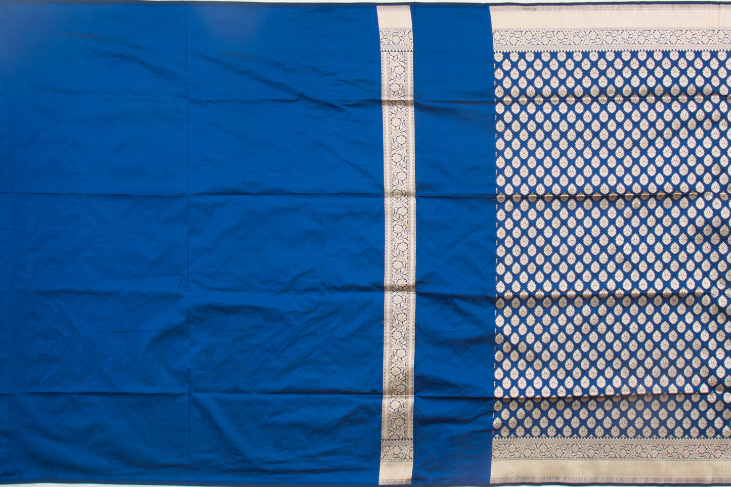 Banarasi Silk Brocade Dark Blue Saree