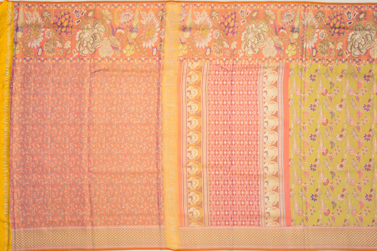 Kanchipuram Silk Tissue Brocade Green Saree