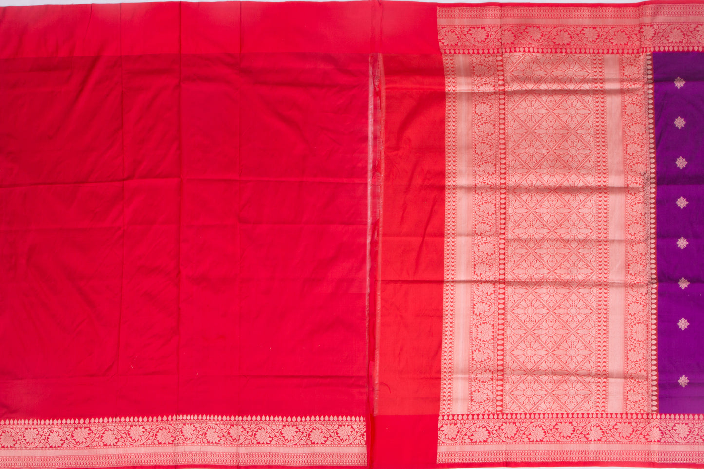 Banarasi Katan Silk Butta Purple Saree