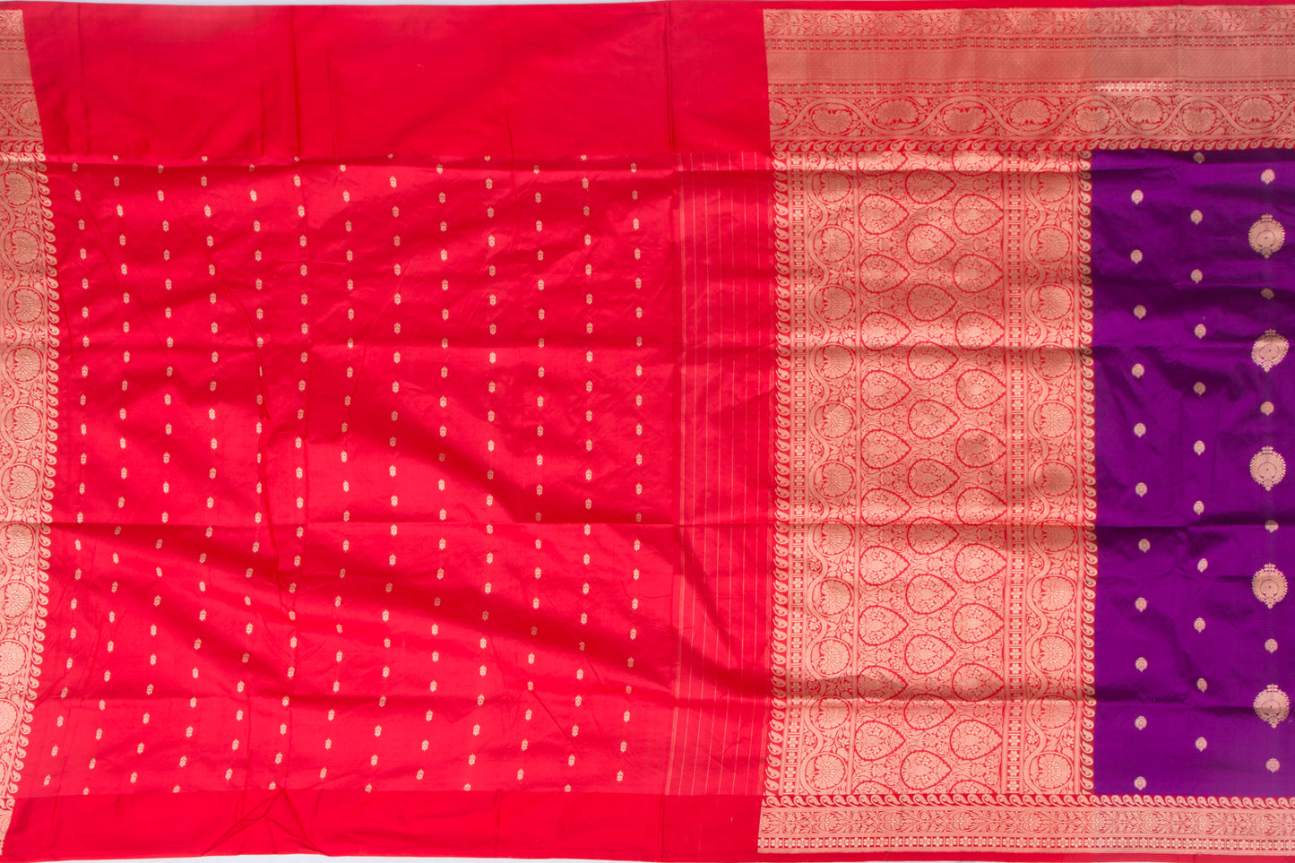 Banarasi Katan Silk Butta Purple Saree