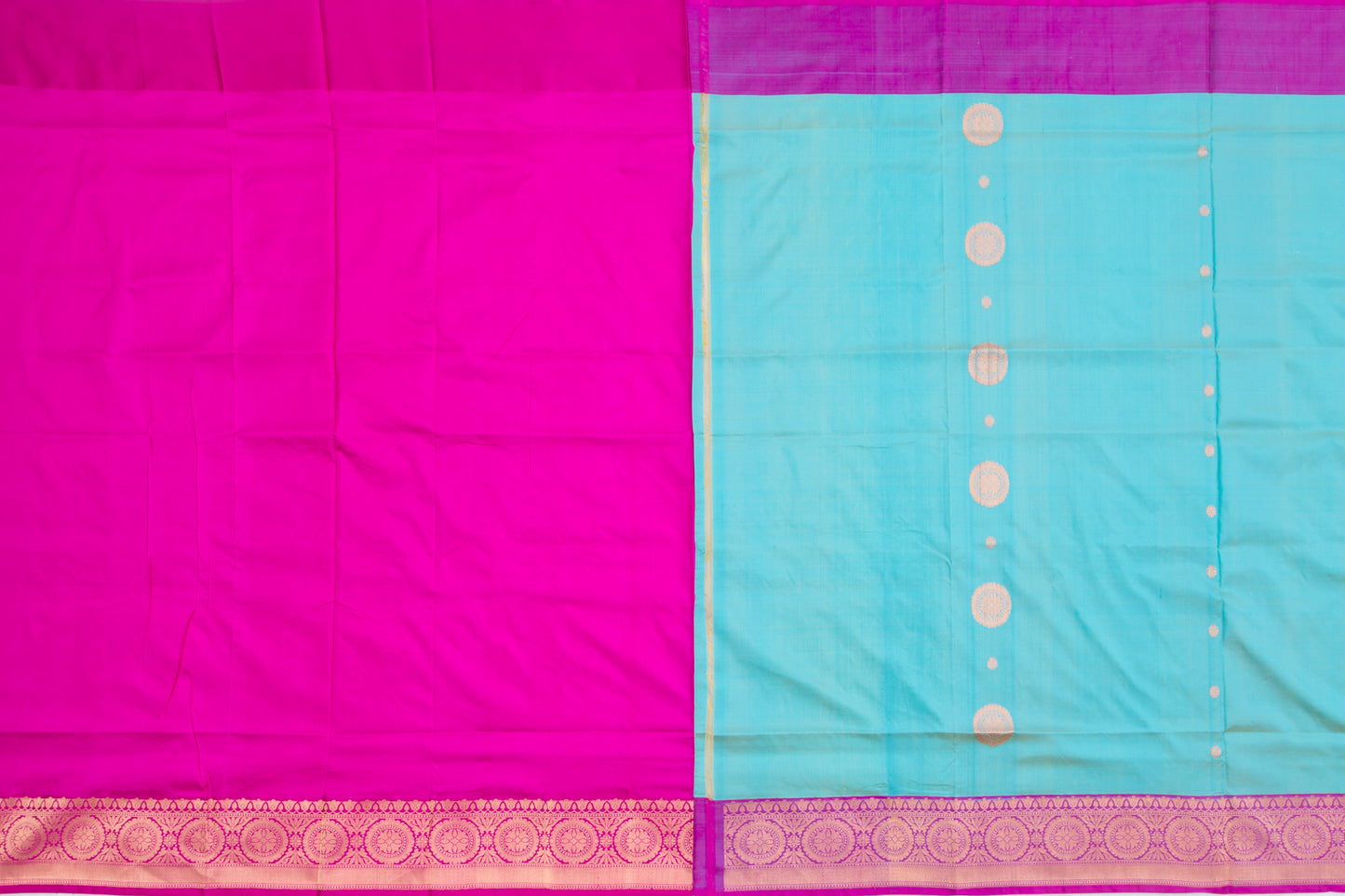 Banarasi Katan Silk Butta Sky Blue Saree