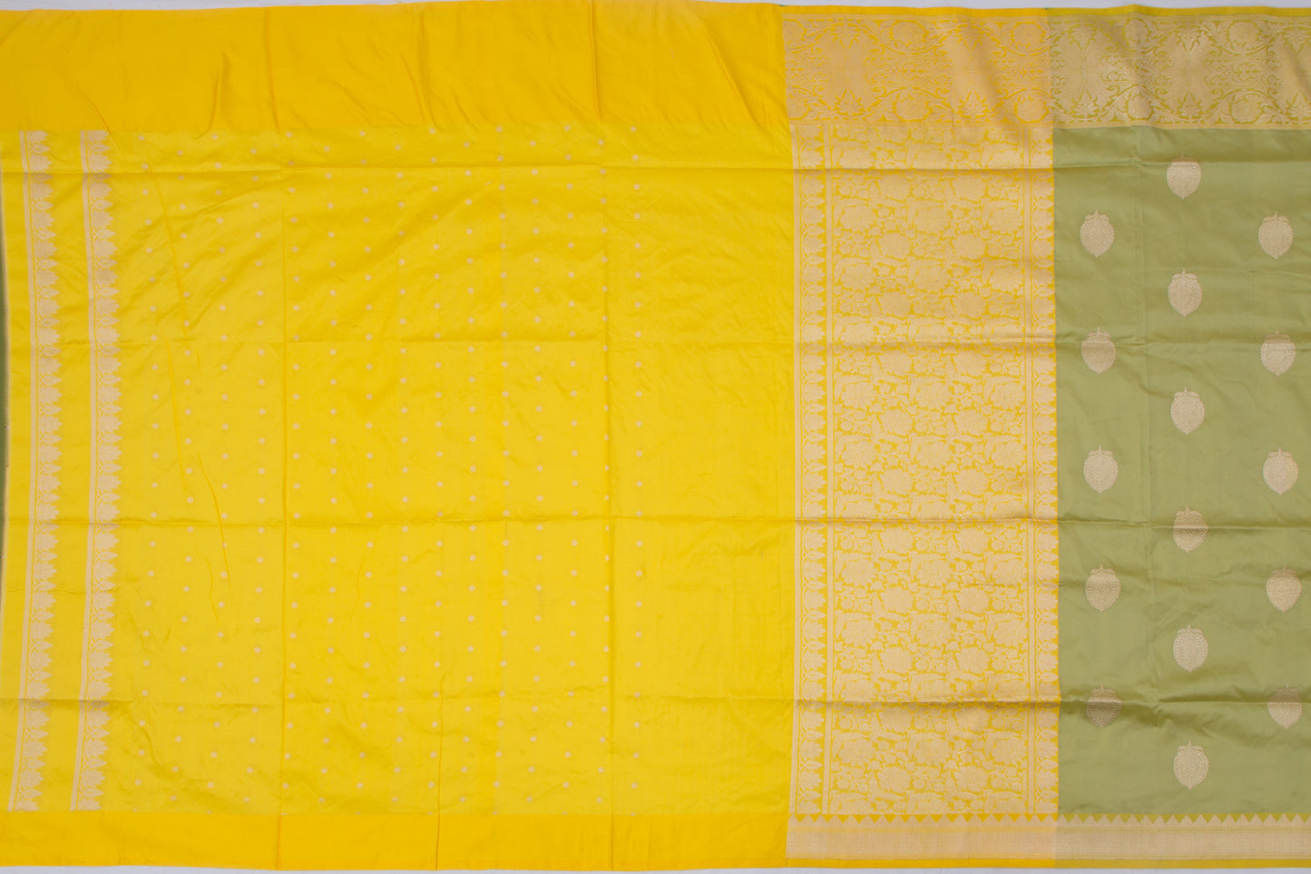 Banarasi Katan Silk Butta Pastel Green Saree