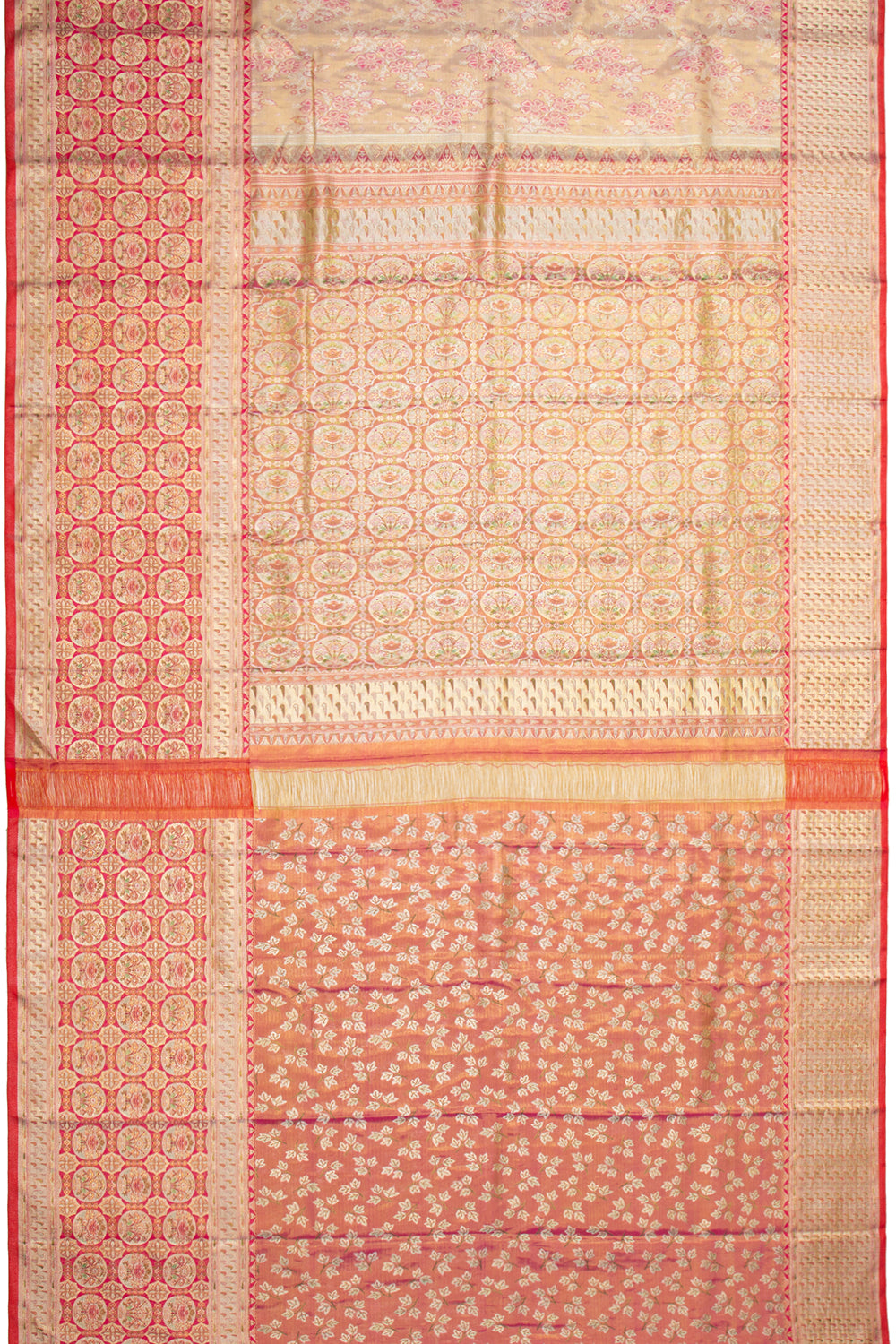 Kanchipuram Silk Tissue Brocade Gold Saree-Not Allowed Online