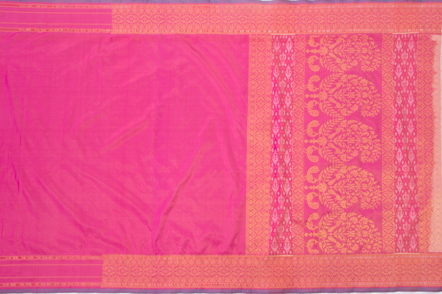 Sambalpuri Silk Ikat Tissue Off White Saree