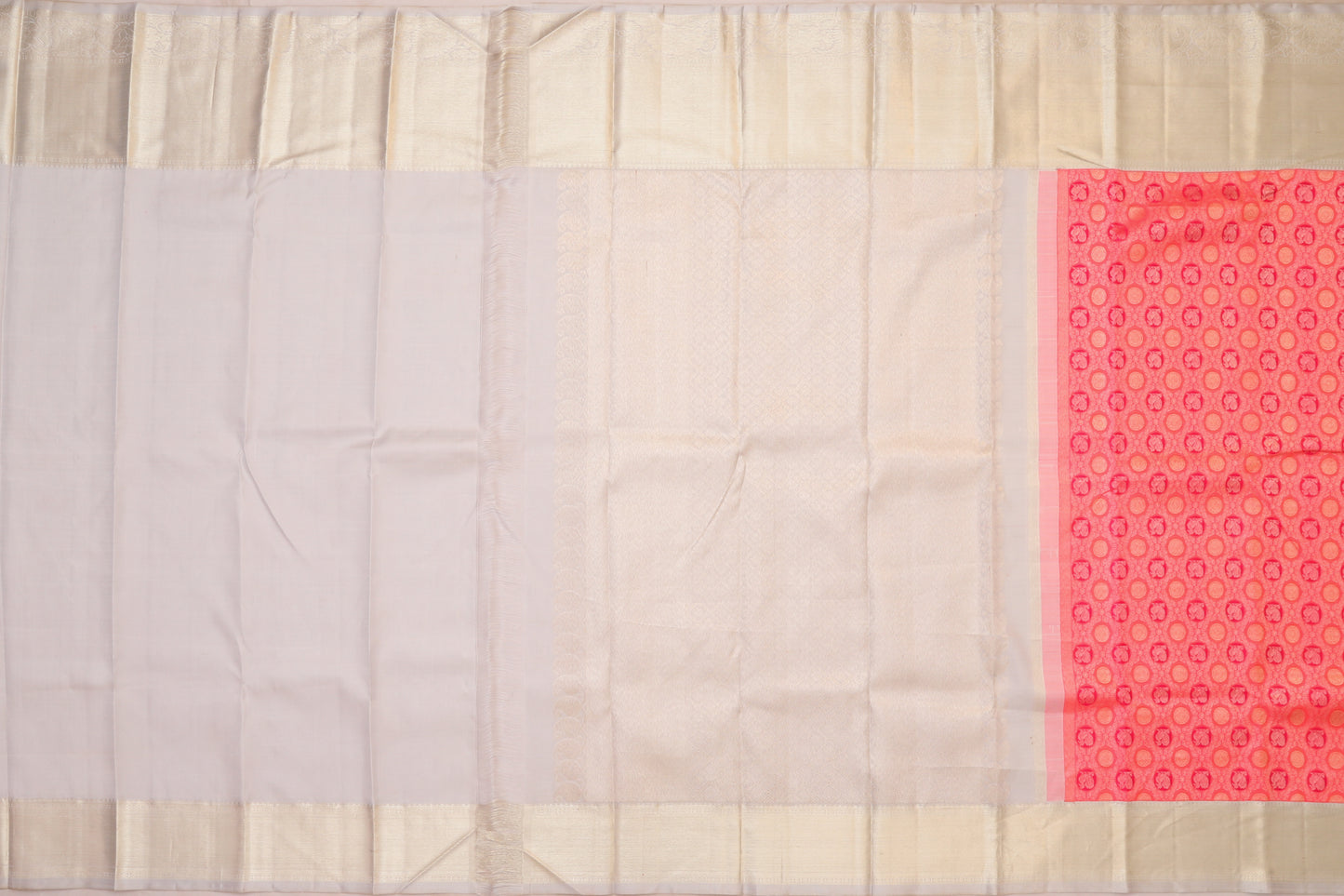 Kanchipuram Silk Brocade Pink Saree