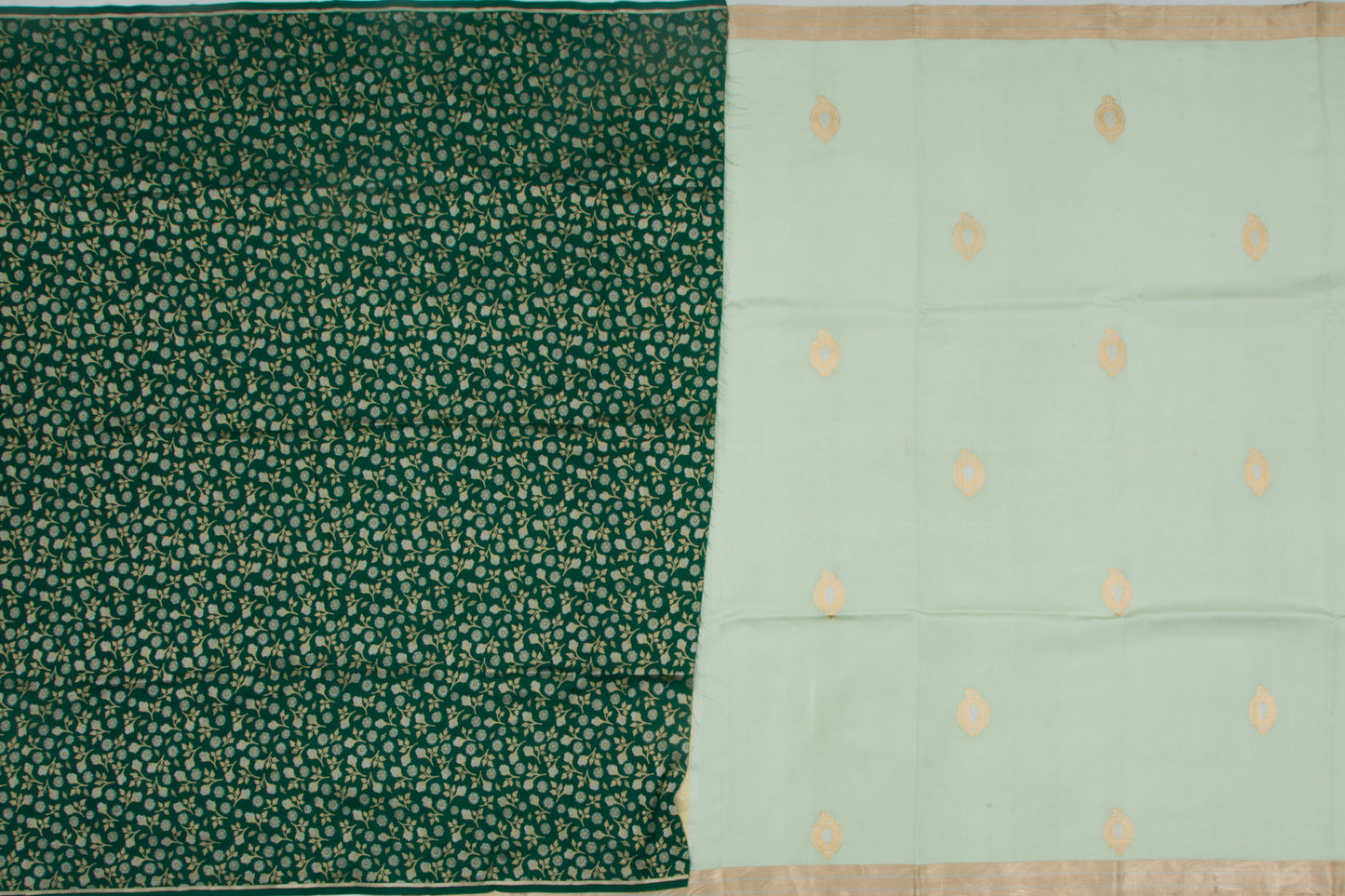 Banarasi Silk Butta Pastel Green Saree