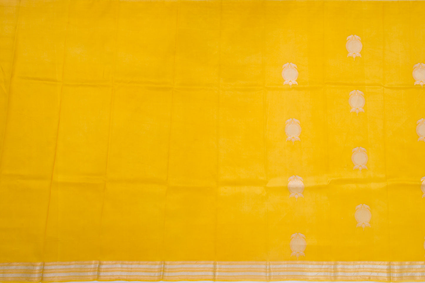 Banarasi Silk Butta Yellow Saree