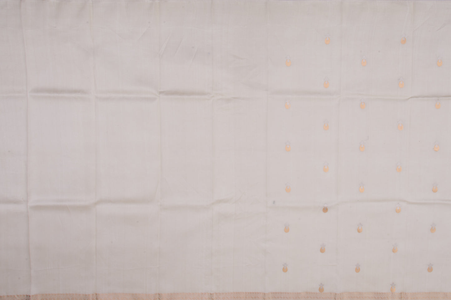 Banarasi Silk Butta Cream Saree