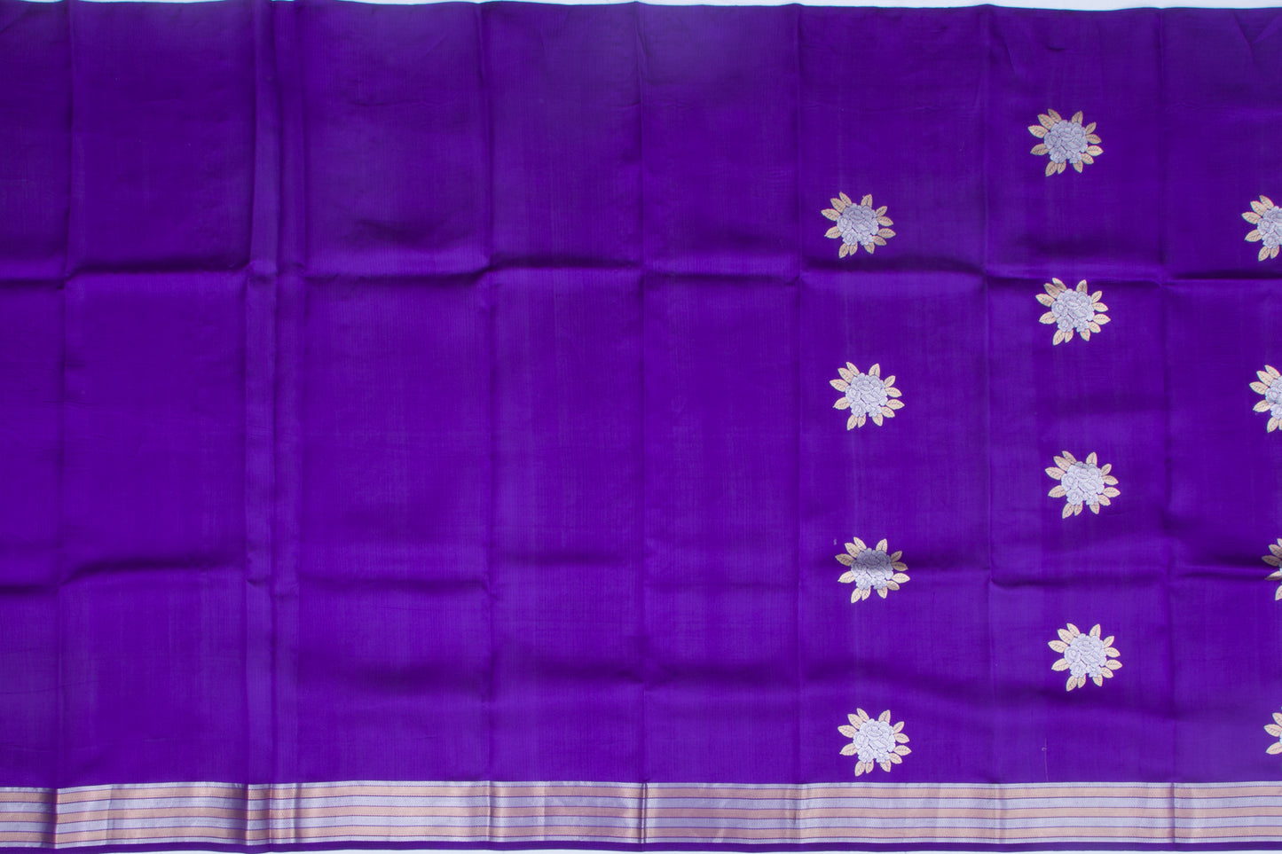 Banarasi Silk Butta Violet Saree