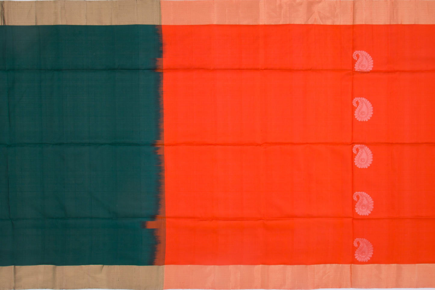 Coimbatore Silk Butta Orange Saree