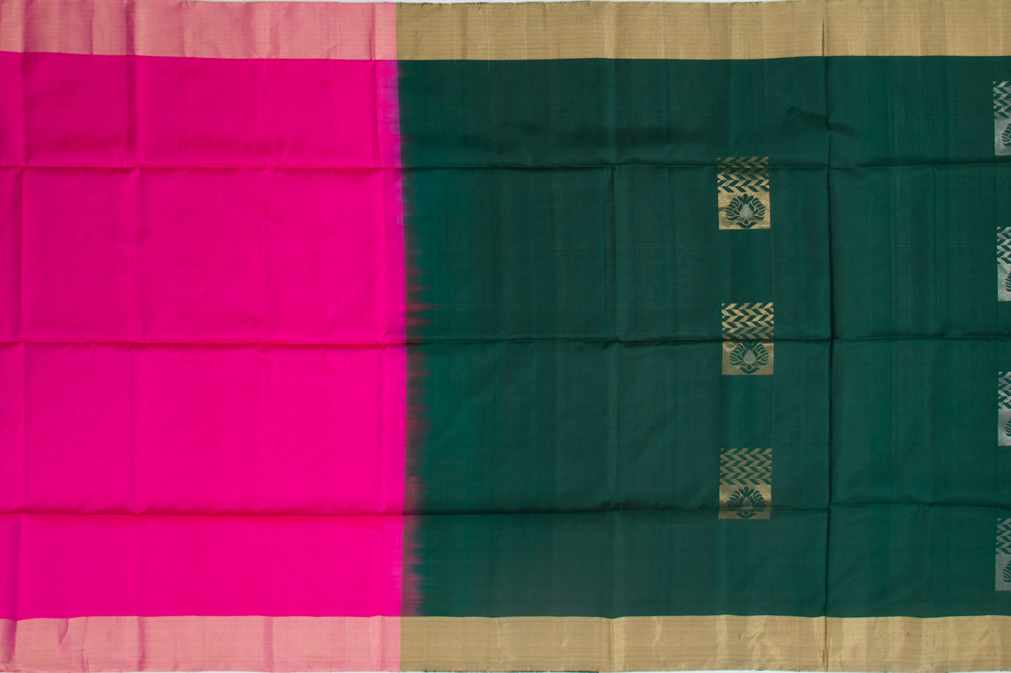 Coimbatore Silk Butta Dark Green Saree
