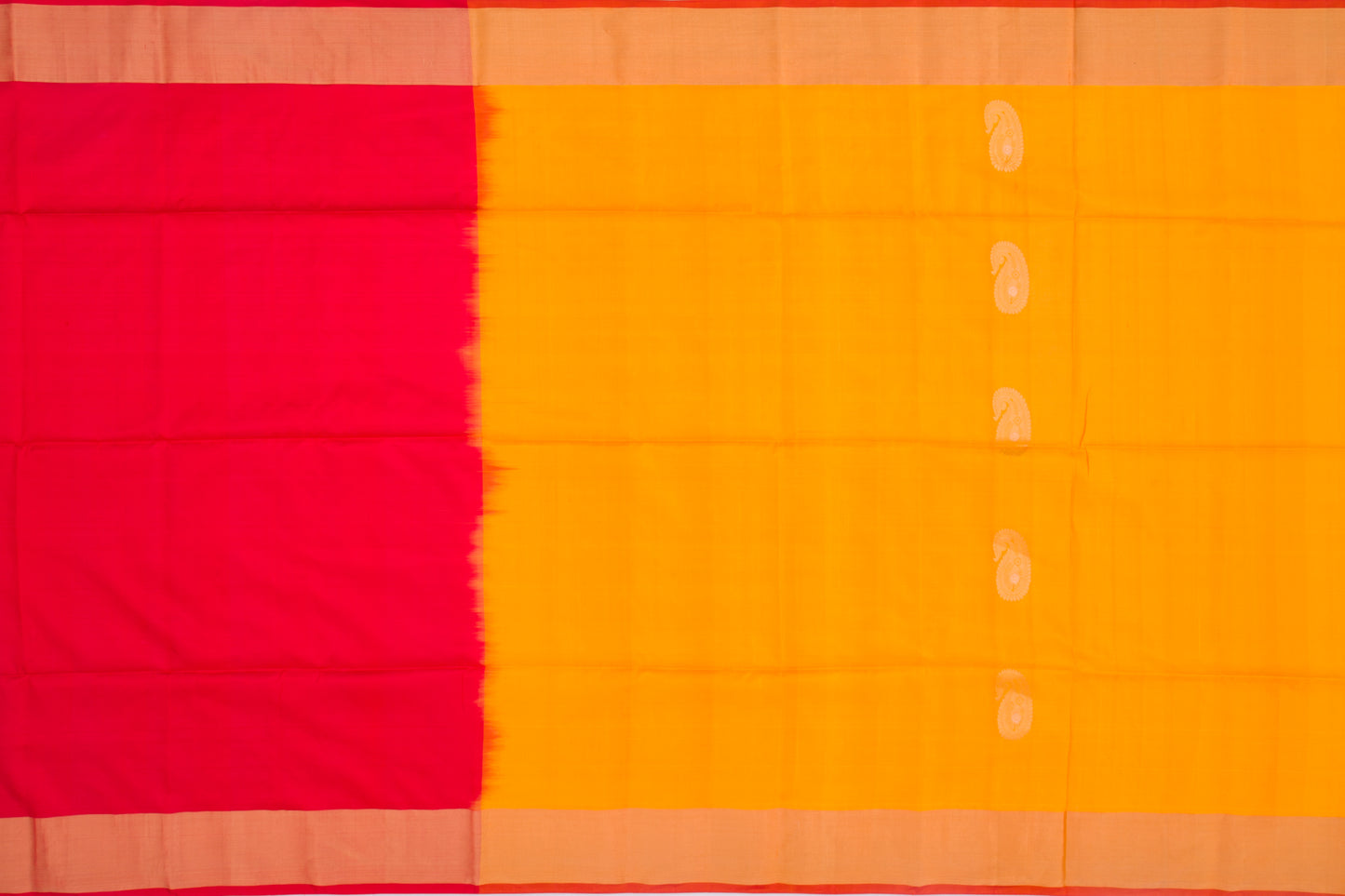 Coimbatore Silk Butta Mustard Yellow Saree