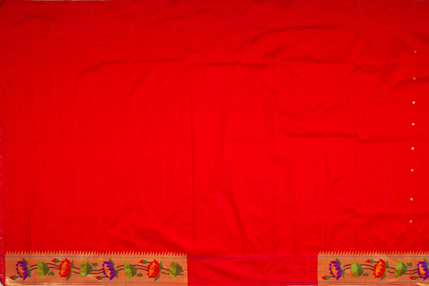 Paithani Silk Butta Red Saree