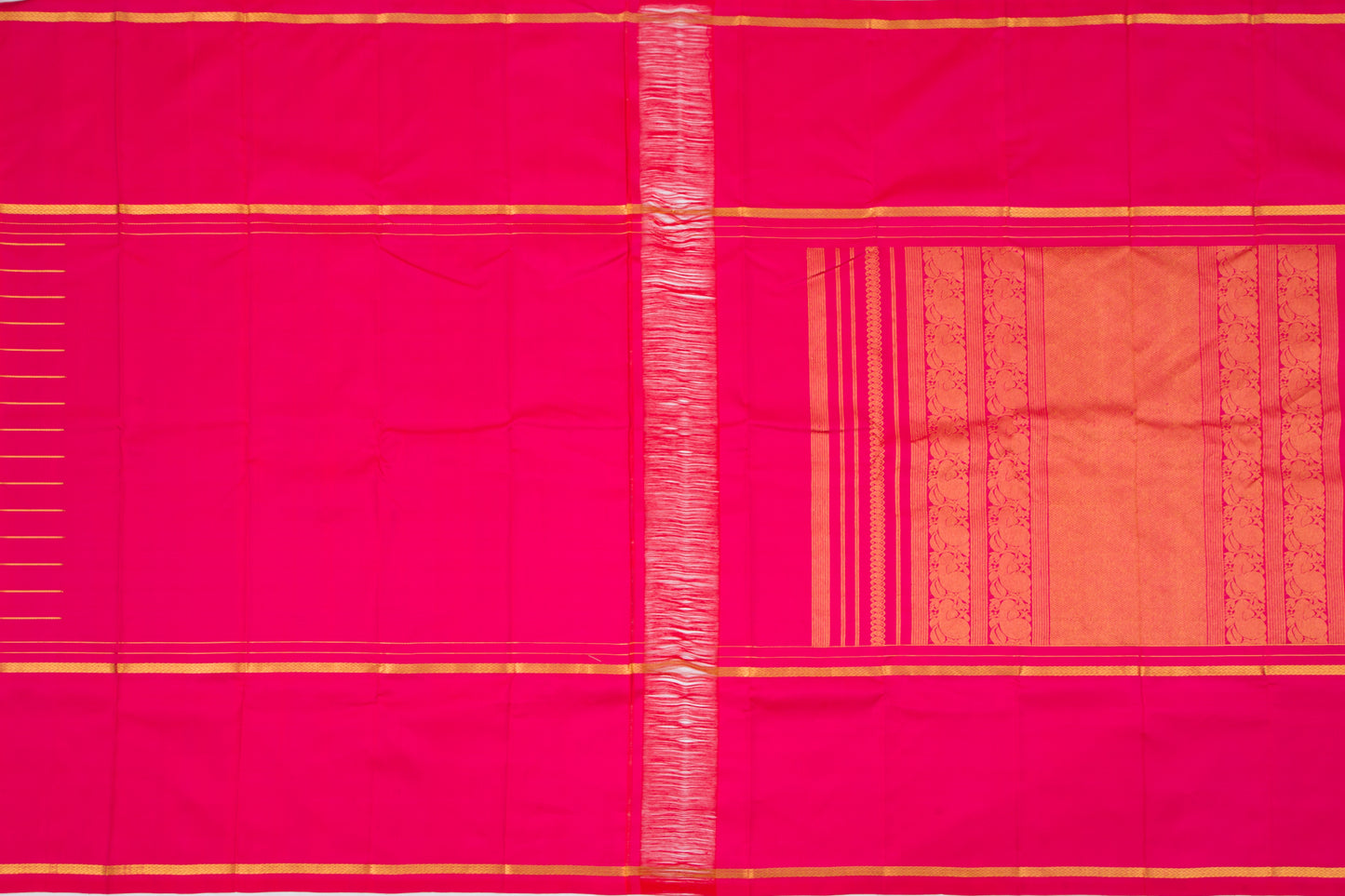 Kanchipuram Silk Checks Pink Saree