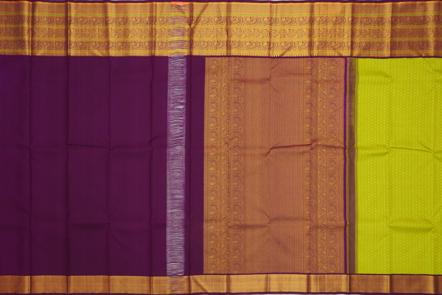 Kanchipuram Silk Brocade Green Saree