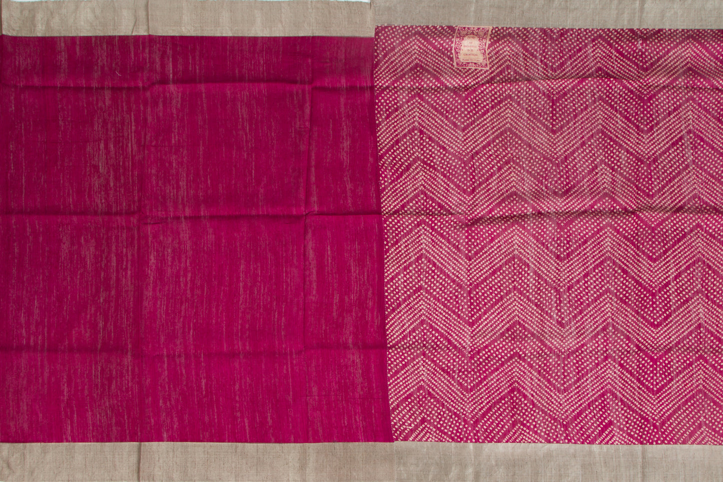 Tussar Printed Purple Saree