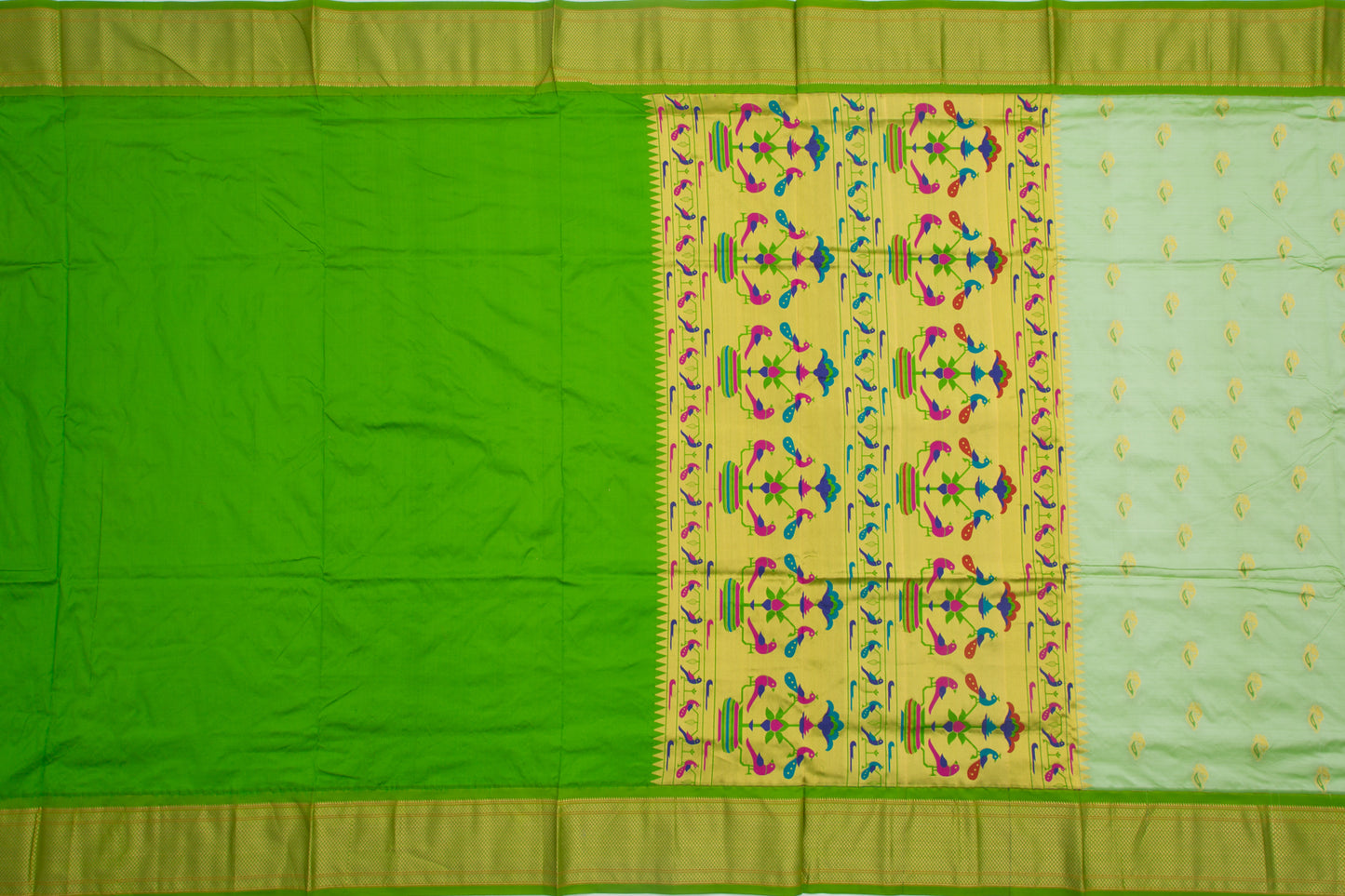 Coimbatore Silk Butta Pastel Green Saree