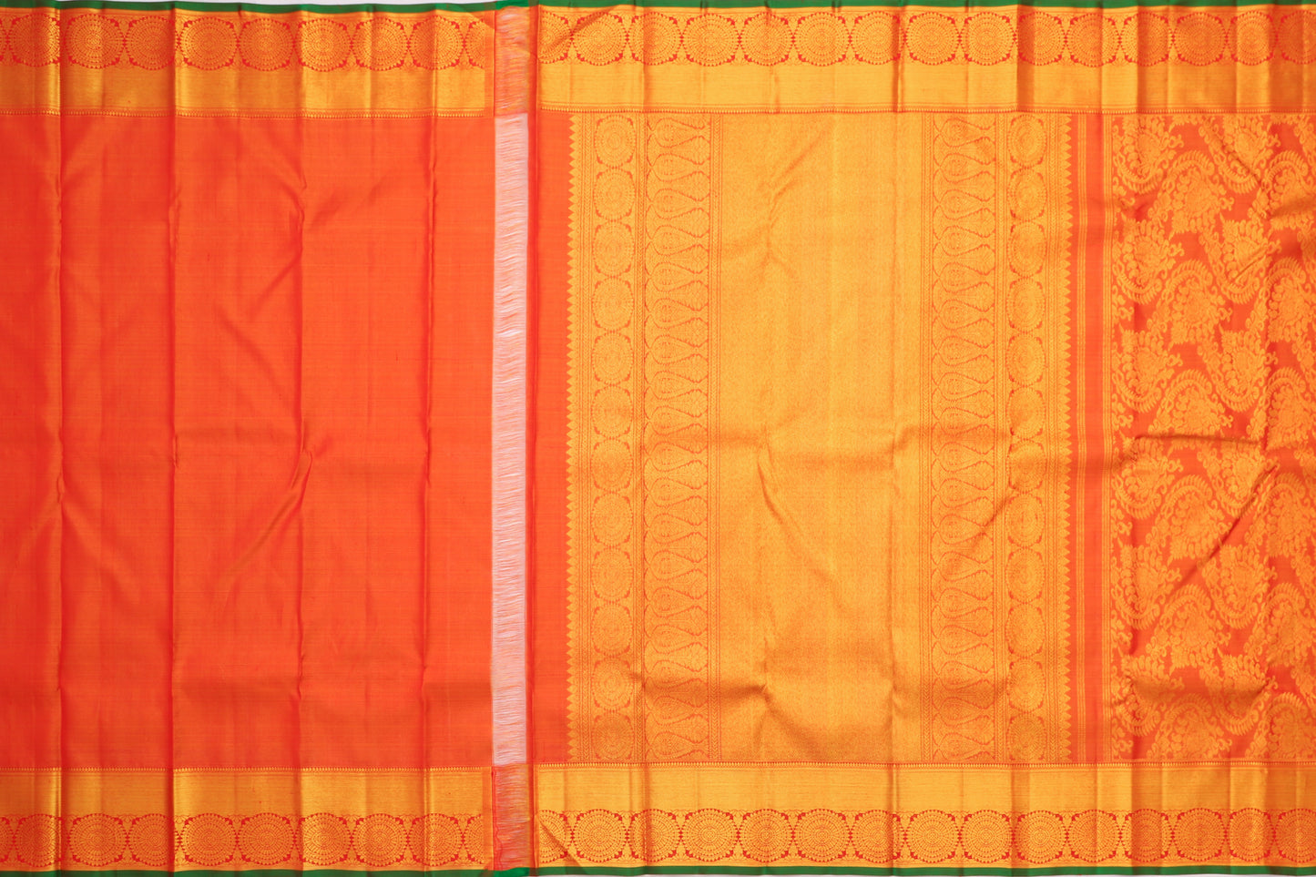 Kanchipuram Silk Tissue Brocade Red Saree