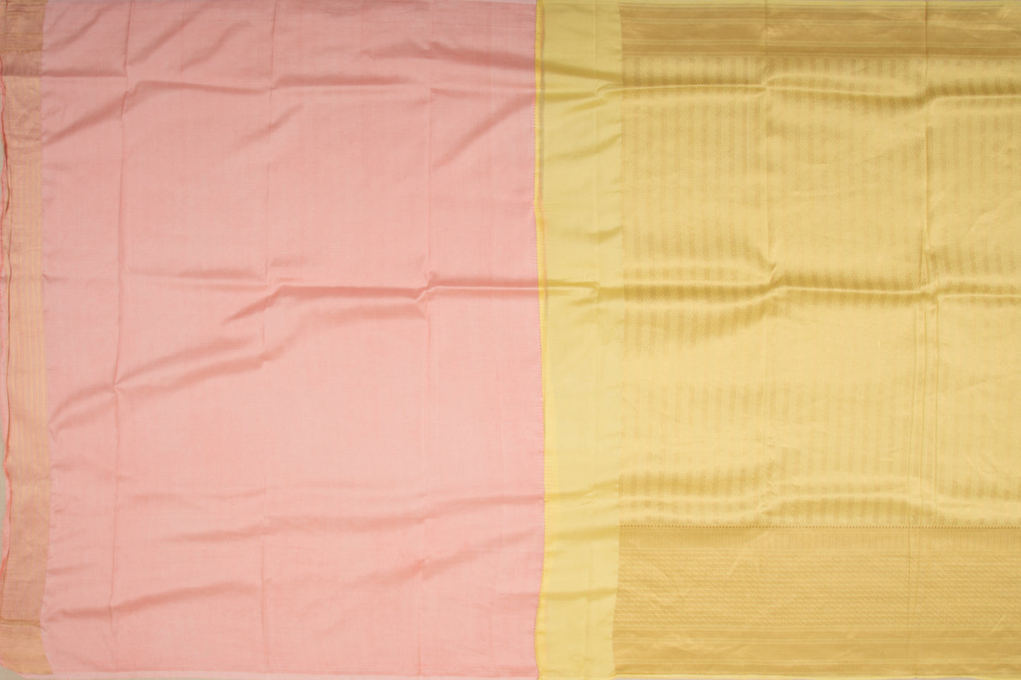 Banarasi Silk Brocade Yellow Saree