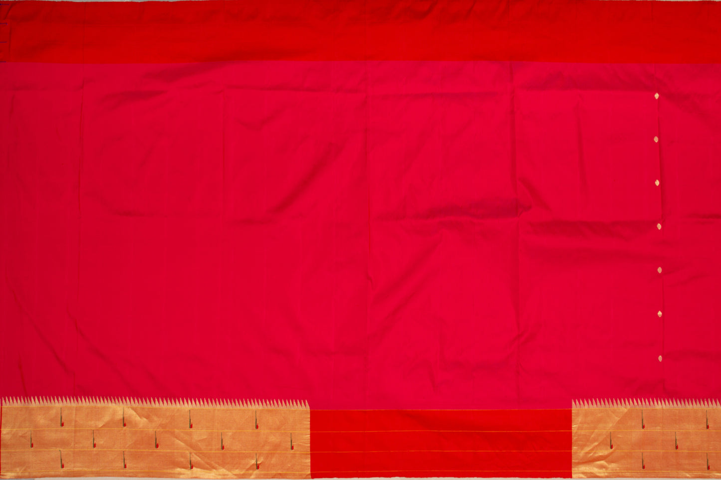 Paithani Silk Butta Pink Saree With Triple Muniya Border