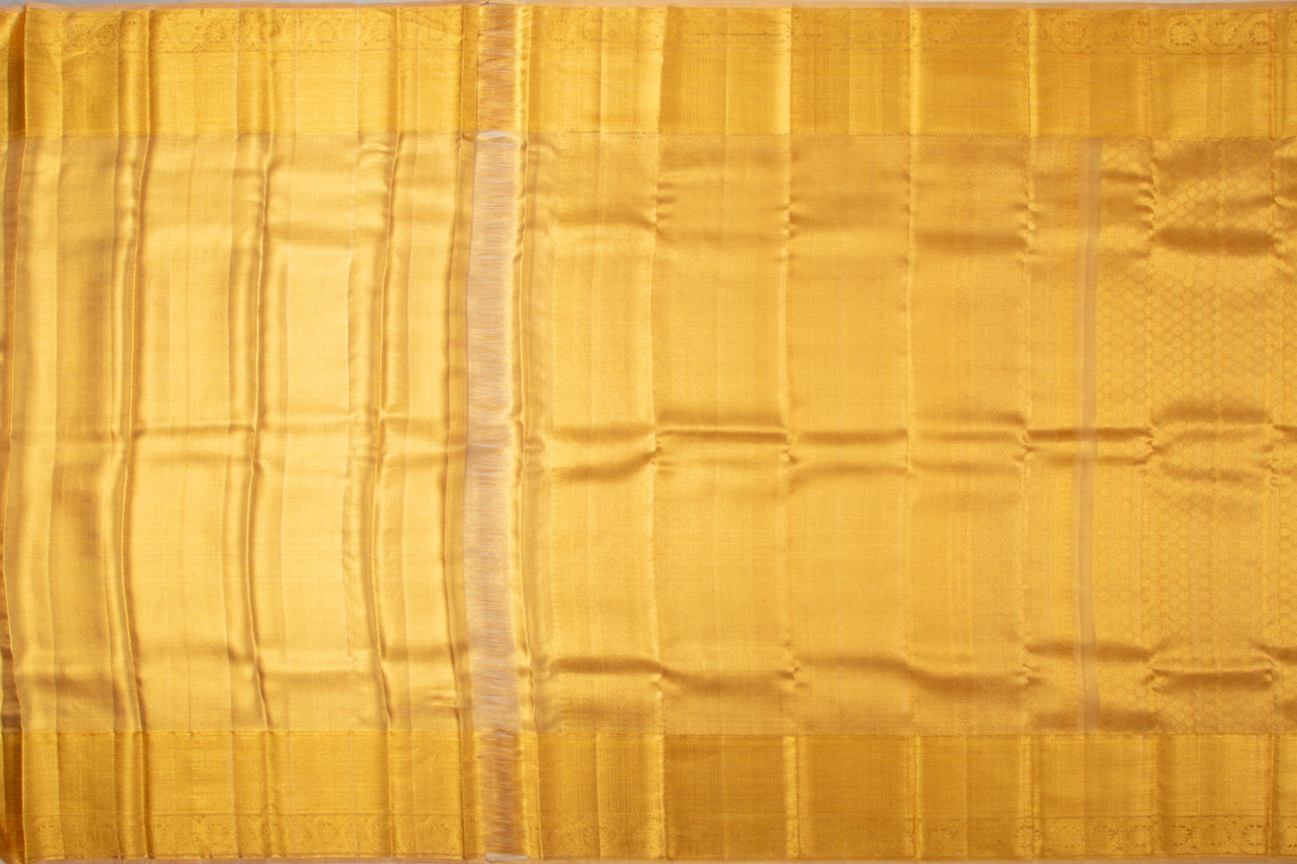 Kanchipuram Silk Tissue Brocade Gold Saree