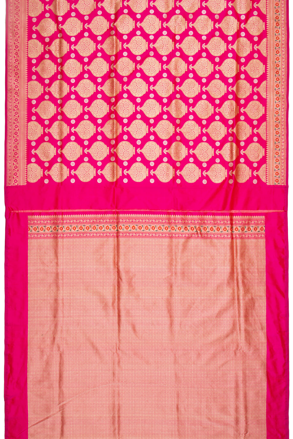 Banarasi Silk Kadwa Butta Pink Saree