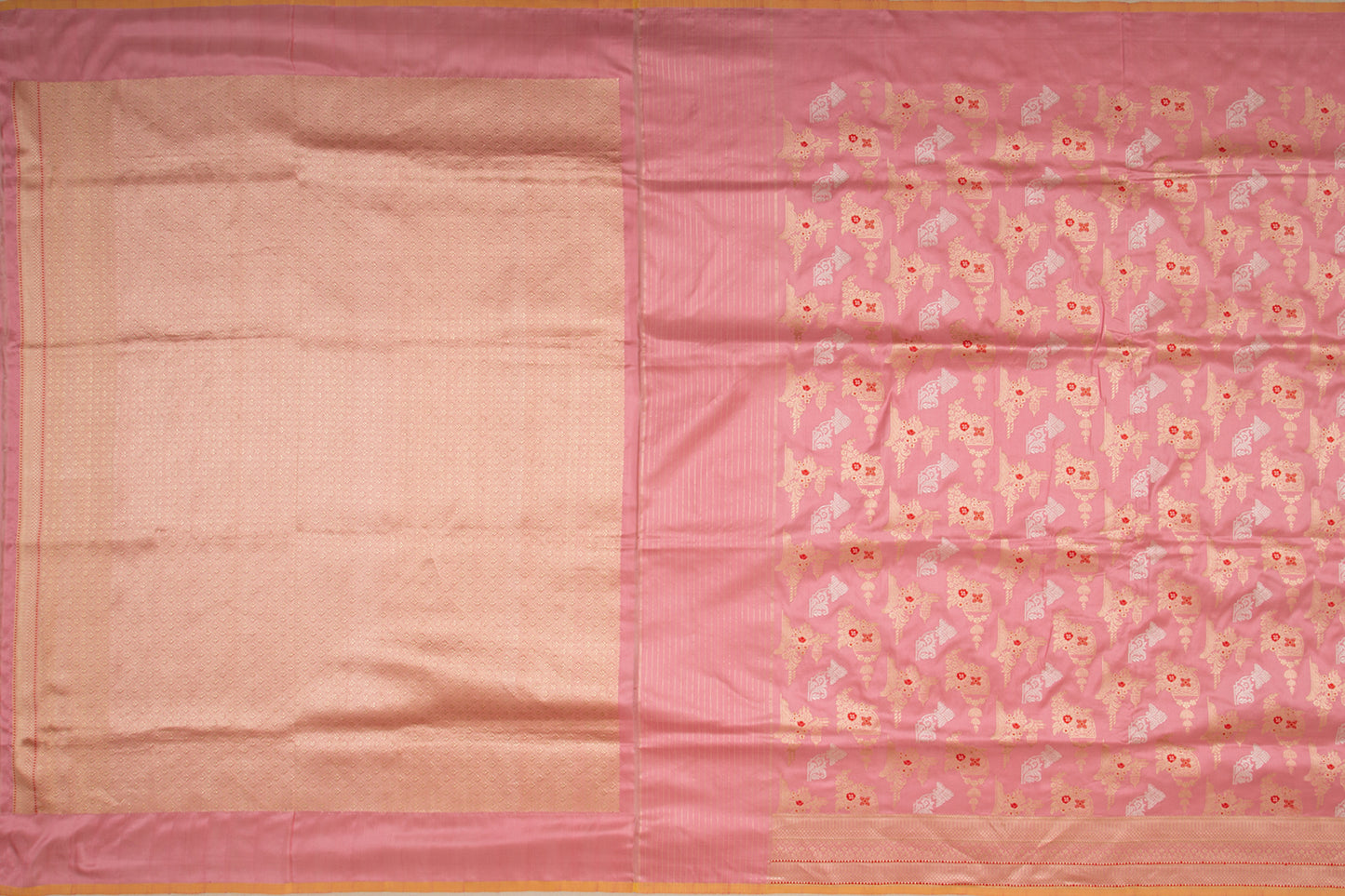 Banarasi Silk Kadwa Brocade Pastel Pink Saree