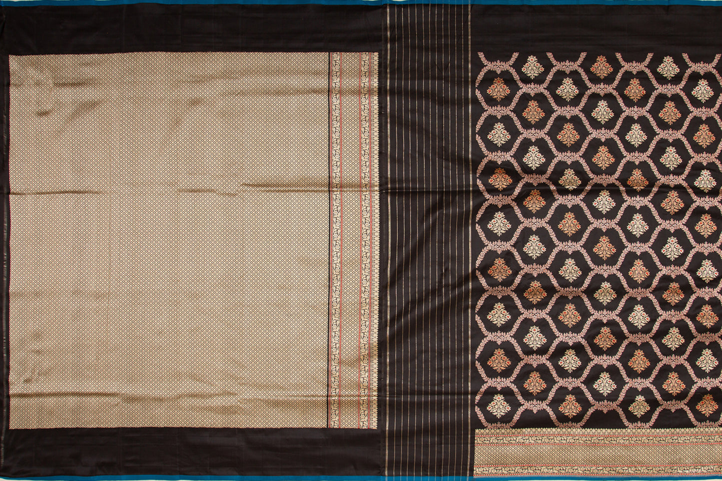 Banarasi Silk Kadwa Jaal Black Saree